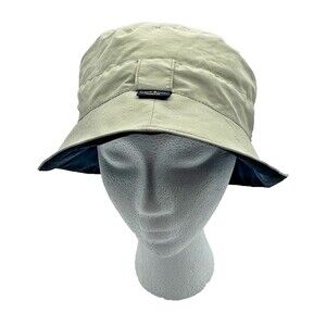 Retro Franz Bittner Gore-Tex Reversible Sun Hat Packable Beige Blue Bucket Hat